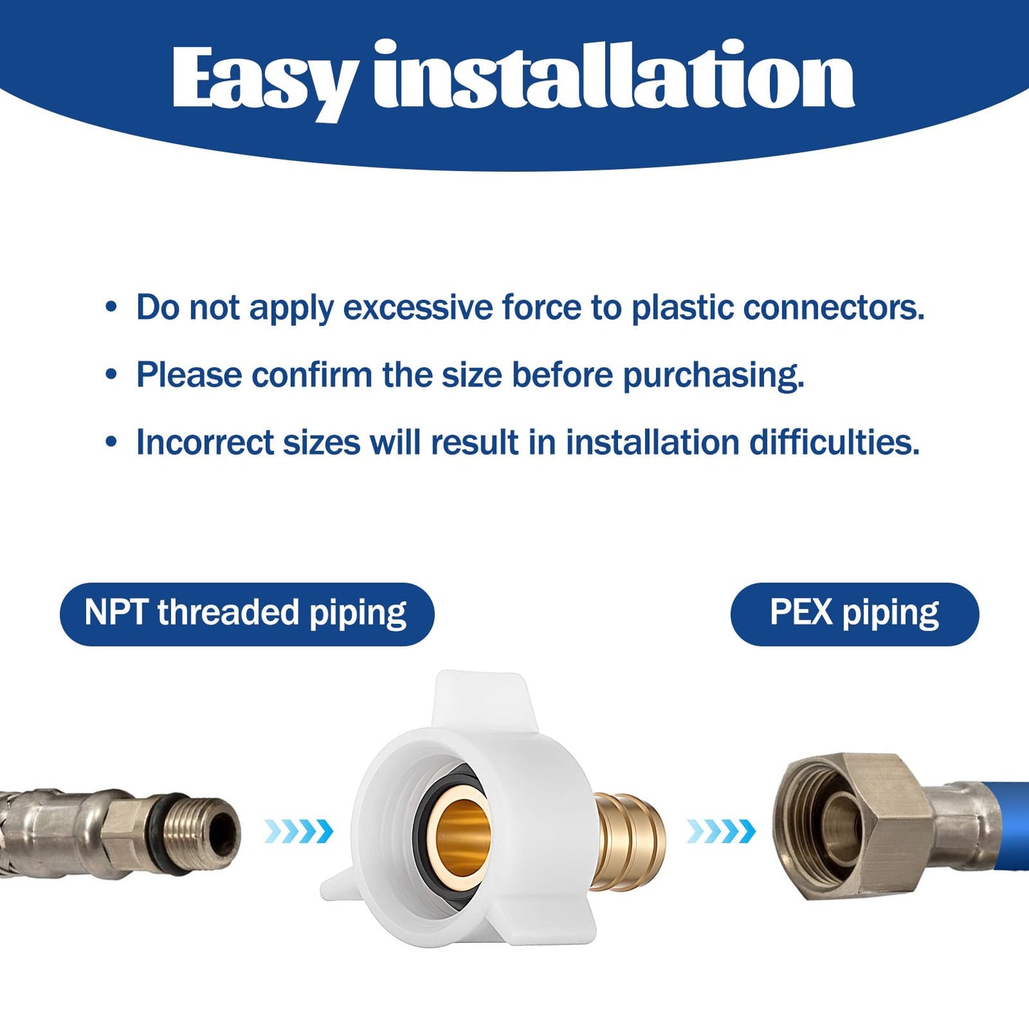 4 Pack Pex Fittings 1/2" X 1/2" Pex Female Npt Threaded Swivel Adapter, 1/2 Npt Female Threaded Swivel Adapter Brass Crimp Brass Fitting PexSink Faucet Connector BrassCrimp Fittings for PexTubes