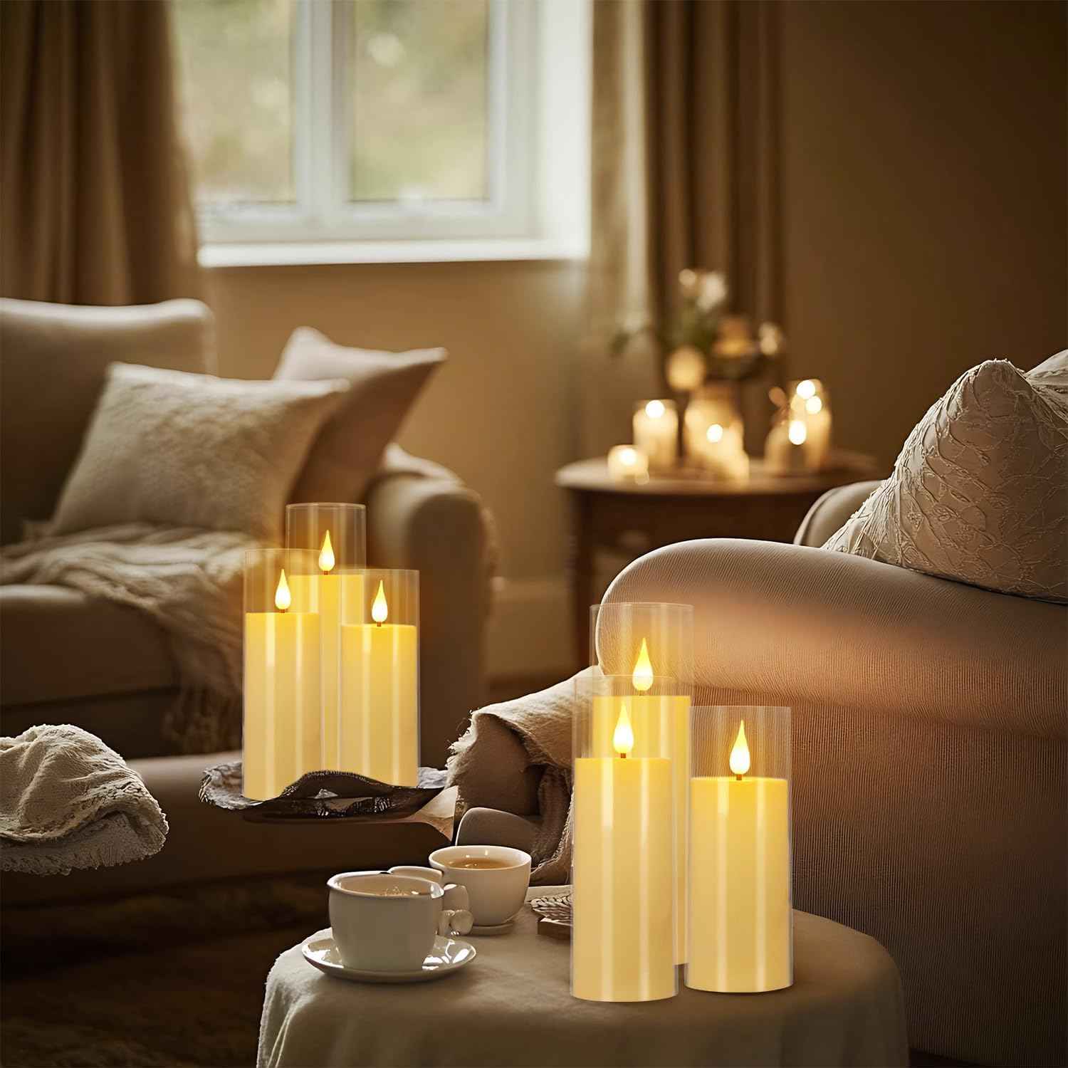 24-Pack Remote Control LED Flameless Candles - 3D Flame Timer Candles for Home, Weddings & Holidays