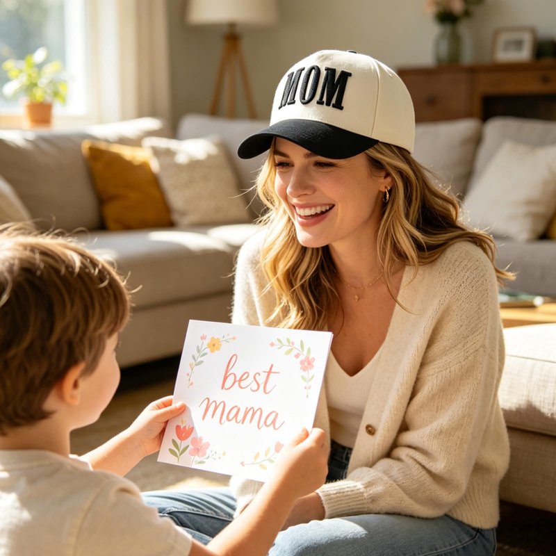 YQZUWUXE Womens Mom Trucker Hat, Vintage Snapback Mama Baseball Cap, Trendy New Mom Gifts 2026 Mothers Day Outfits for Mommin Black
