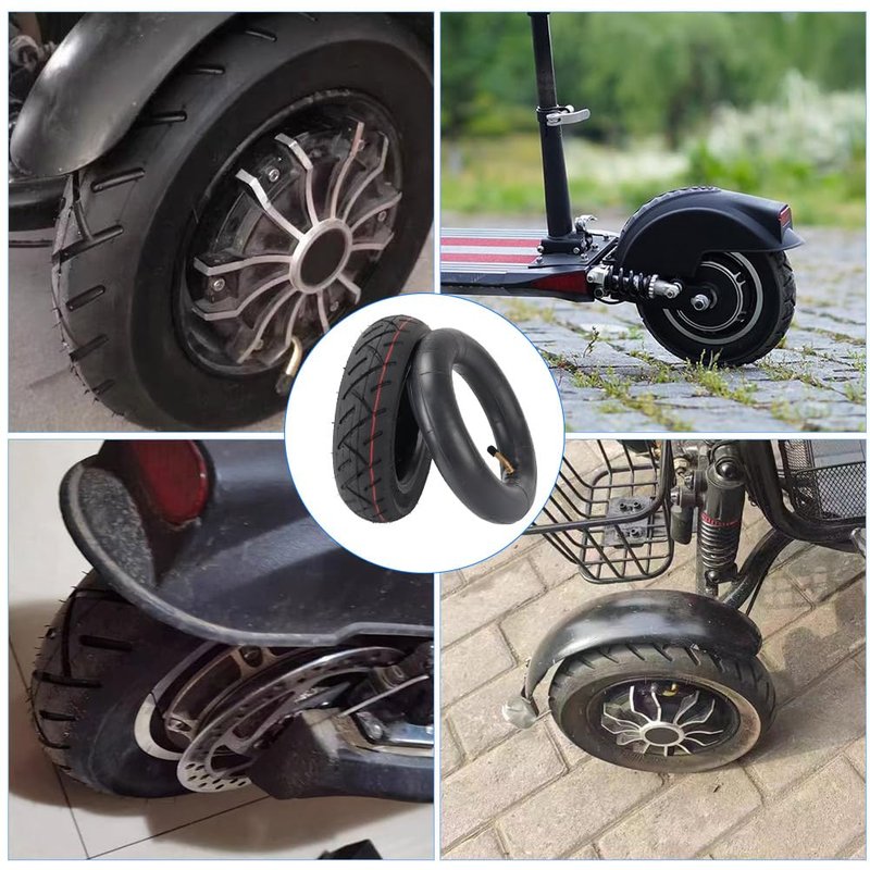 CMIYETO 10x2.50 Tire and 2x Inner Tube Set for 6" RIM (Not 10" Rim) Scooter Wheels 36v 48v 400w 500w 800w Hub Motor for Smart Self Balancing Electric Scooters Hover Board