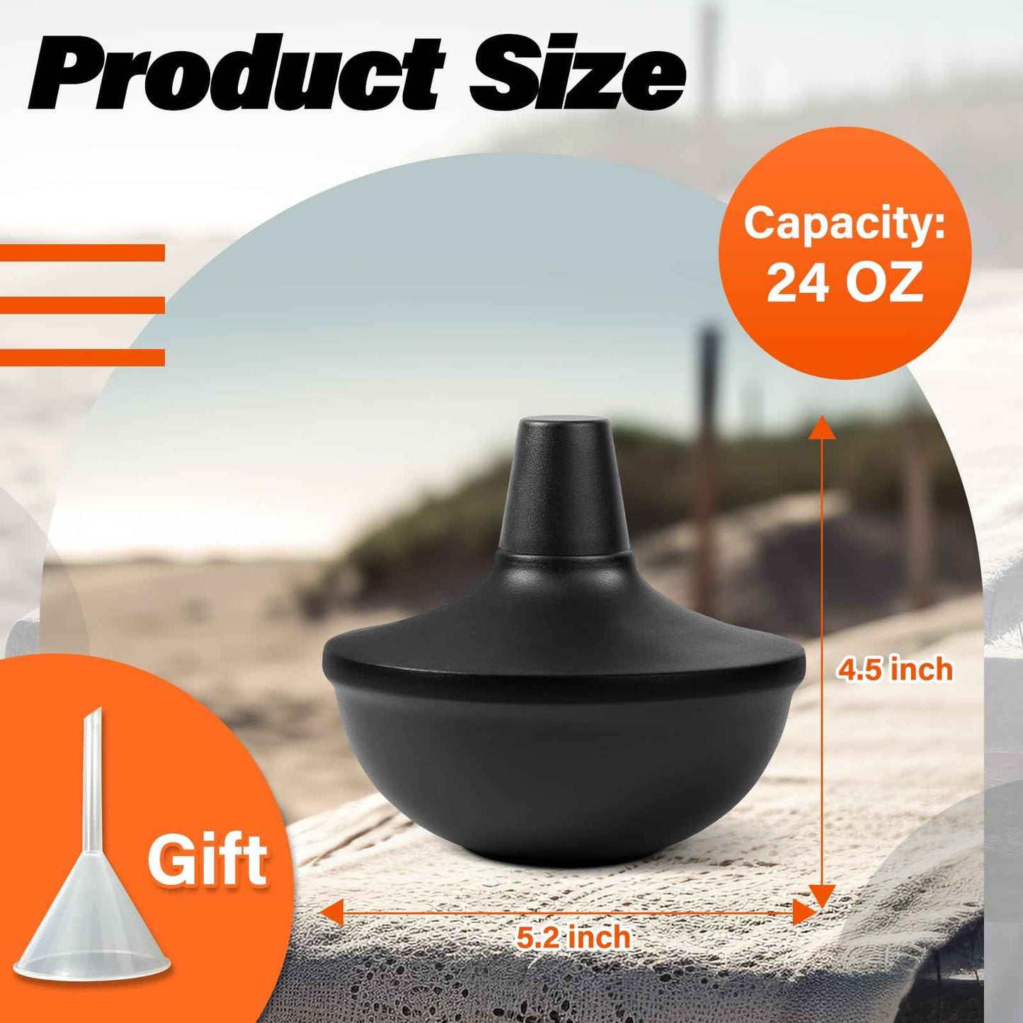 FAN-Torches 2-Pack Upgraded Tabletop Torches, 24 oz Citronella Torch Lights, Refillable Torch with Wicks, Covers, and Funnel Included - Ideal for Garden, Patio, Deck, Yard, Party, Landscape