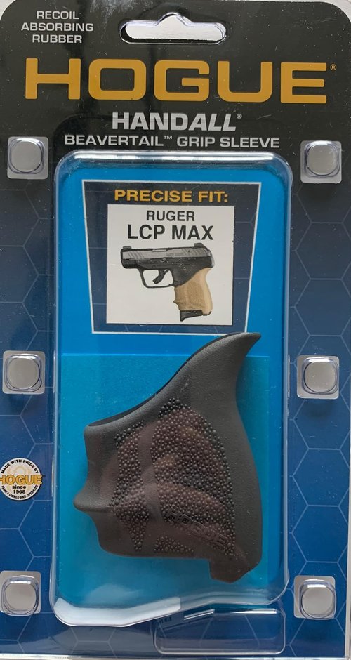 Hogue HandAll Beavertail Rubber Grip Sleeve for Ruger LCP Max, Slate Grey - 18132