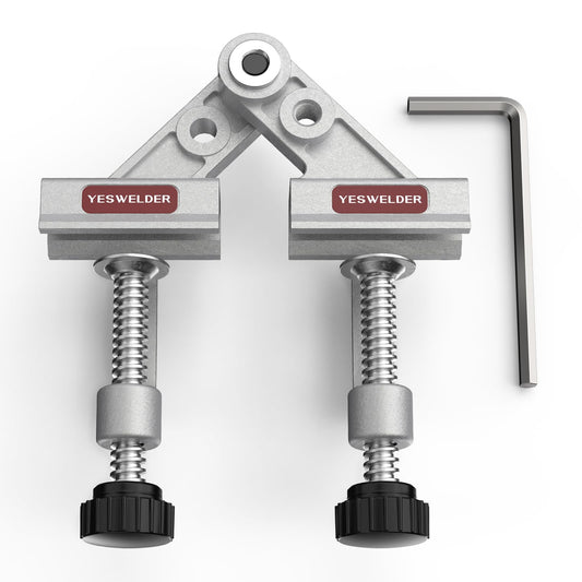 YESWELDER 10-180° Adjustable Tube Clamp with Swing Jaw, Aluminum Alloy Right Angle Corner Clamp for Welding, Woodworking, DIY Projects, Cabinet Making