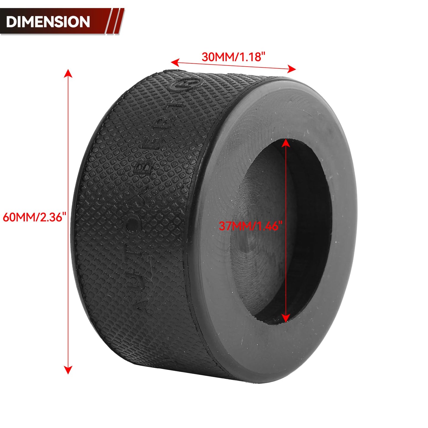 1.45inch Universal Bottle Jack Pad Rubber Anti-Slip Adapter Support Puck Block Car Lift Tool for 8T 10 T Bottle Jacks Jacking Points Repair 37mm