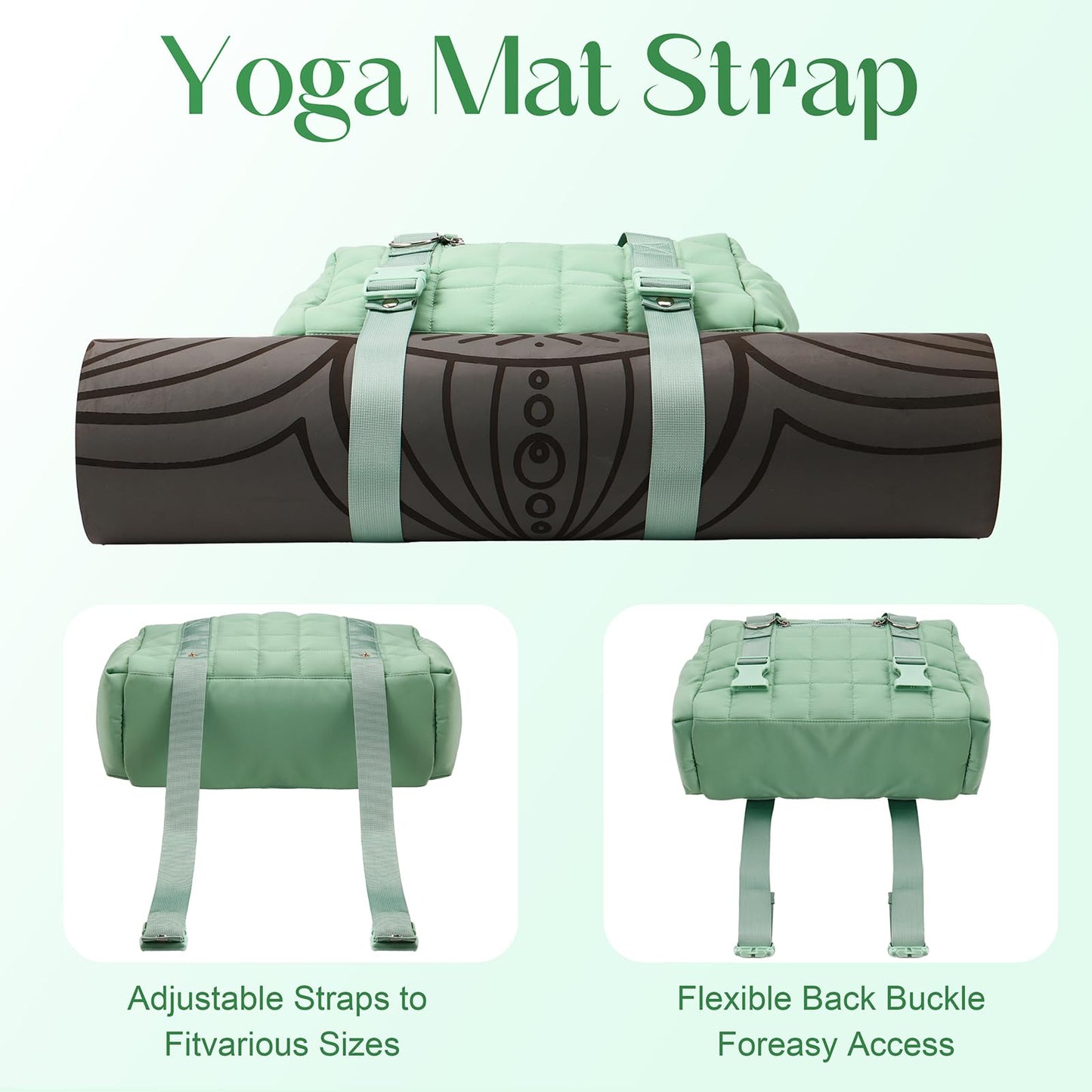 Small Gym Bag for Women, Puffy Sports Duffel Bag with Yoga Mat Holder