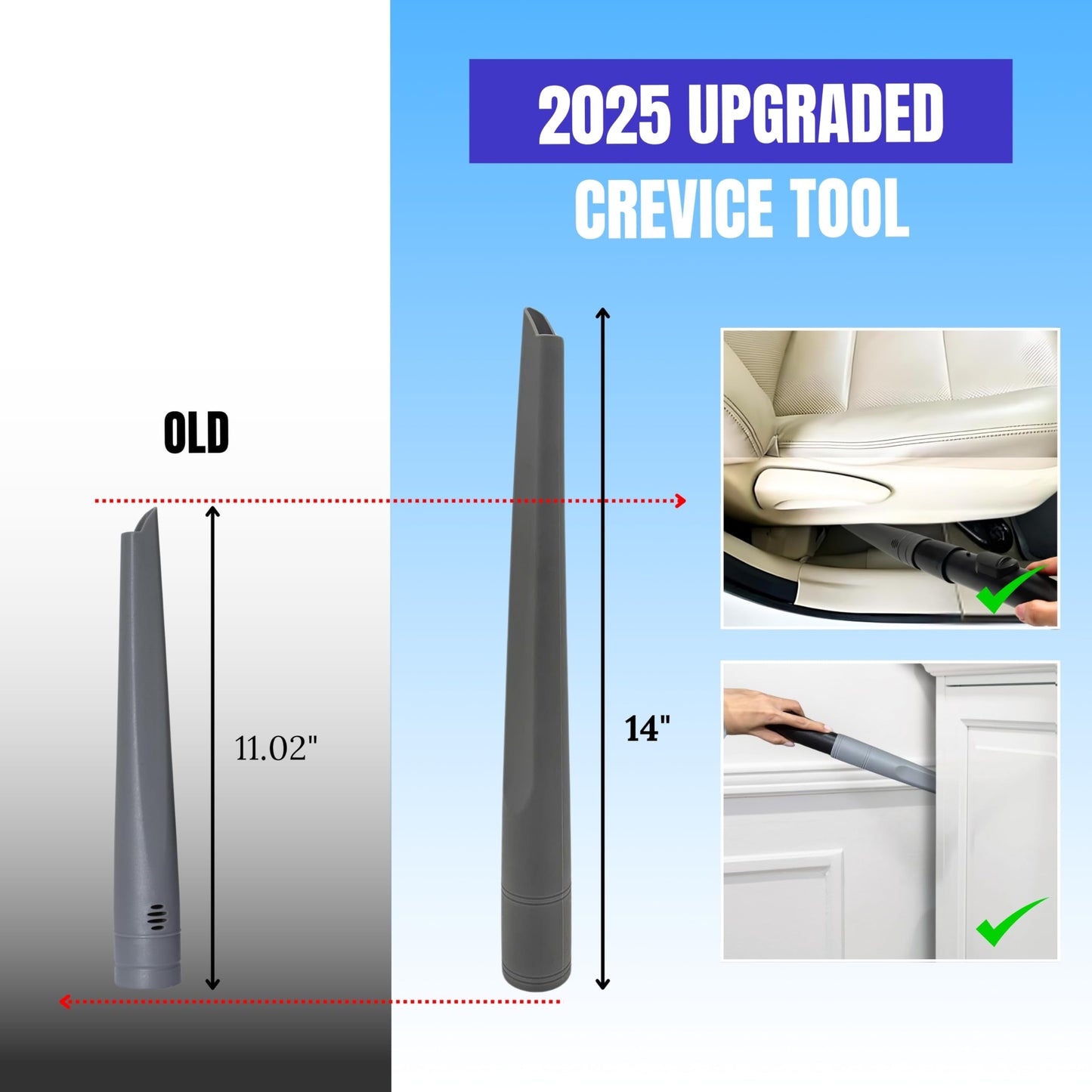 Dryer Vent Cleaner Kit with Extra-Long Flexible Crevice Tool for Shark Navigator NV350 Rocket HV300 HV301 HV322 HV371 HV372 Stratos AZ3002 Rotator NV500 NV501 (Replacement Vacuum Attachments)