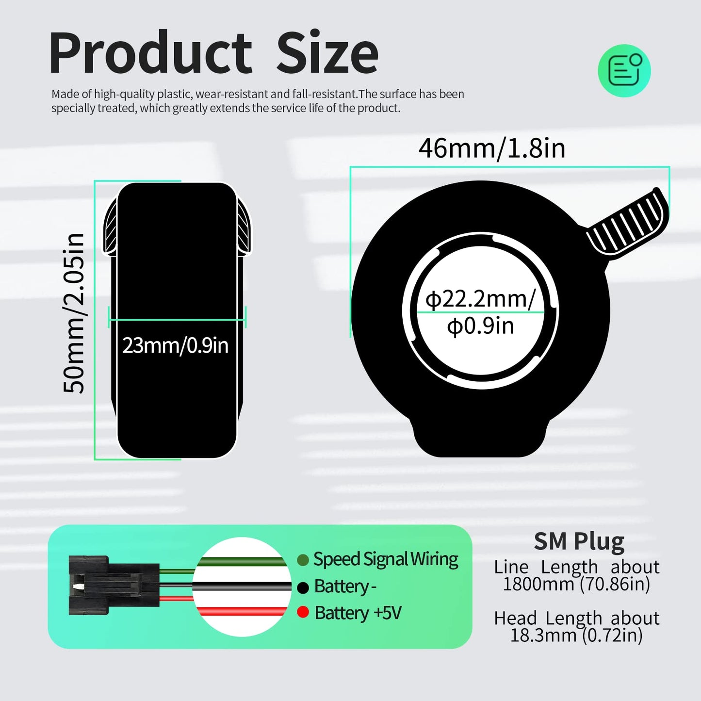 JOCHEN Ebike 36V/48V/52V 17A/26A/30A/40A Brushless Controller Mini Color LCD CS866 Display for Electric Bicycle Scooter Mountain Bike Parts (17A with CS866 Throttle)