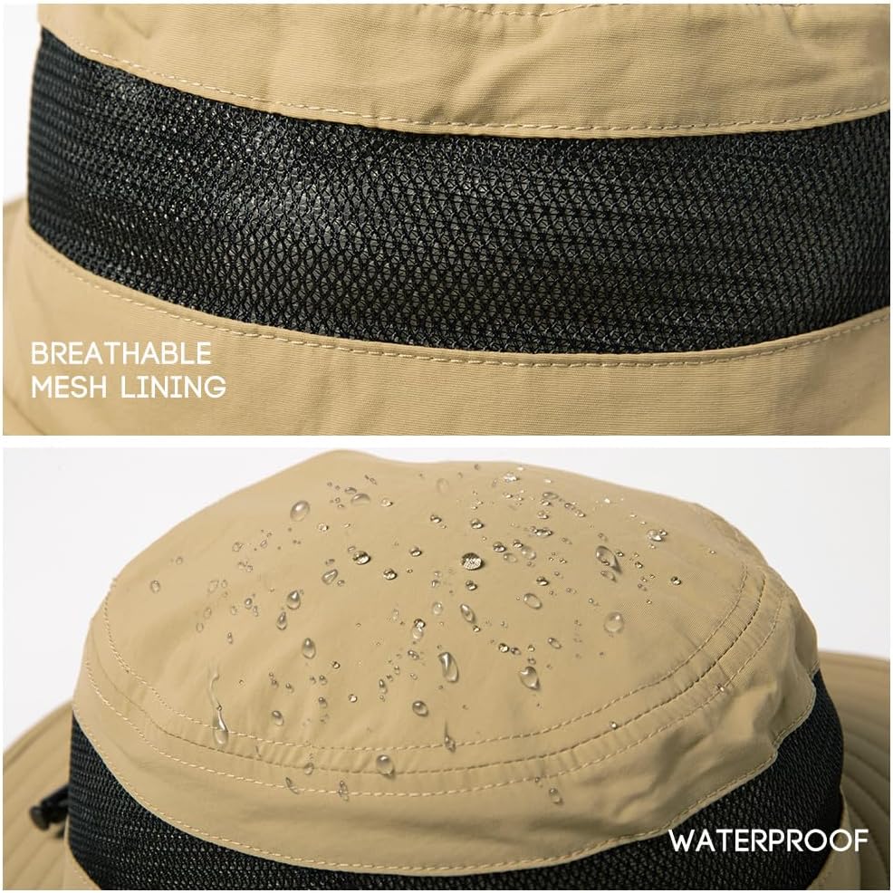 Skiennix Waterproof UPF50+ Golf Bucket Hat - Oversized XL/XXL for Big Heads | Wide Brim Safari & Fishing
