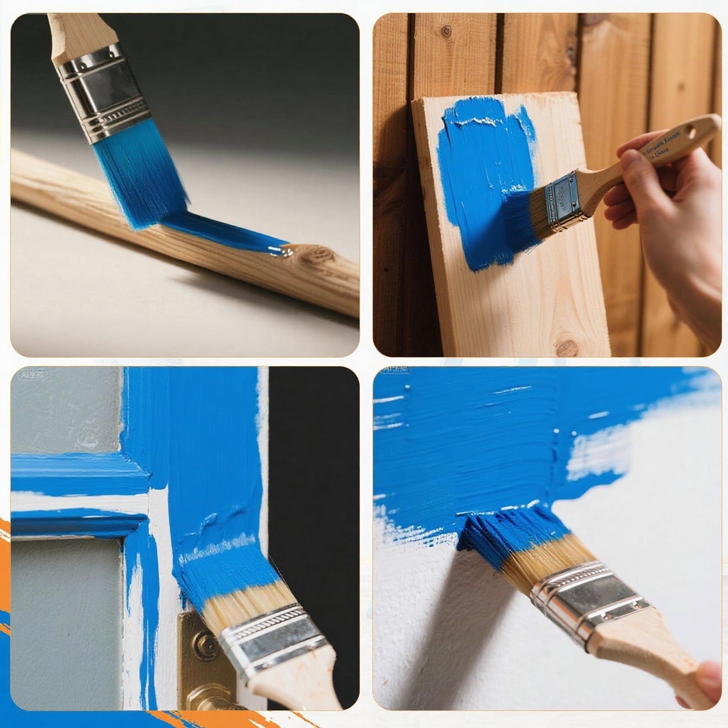 KATA Painters Painting Pyramid Stands - 36pcs Paint Triangle Stand Cabinet Door Risers 3pcs Paint Brushes Kit for Furniture Canvas Support Painting, Professional Household Art DIY Projects Supplies