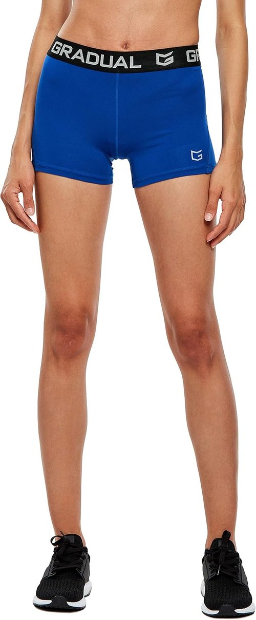 G Gradual Women's Spandex Compression Volleyball Shorts - 3"/7" Workout Pro Shorts for Enhanced Performance