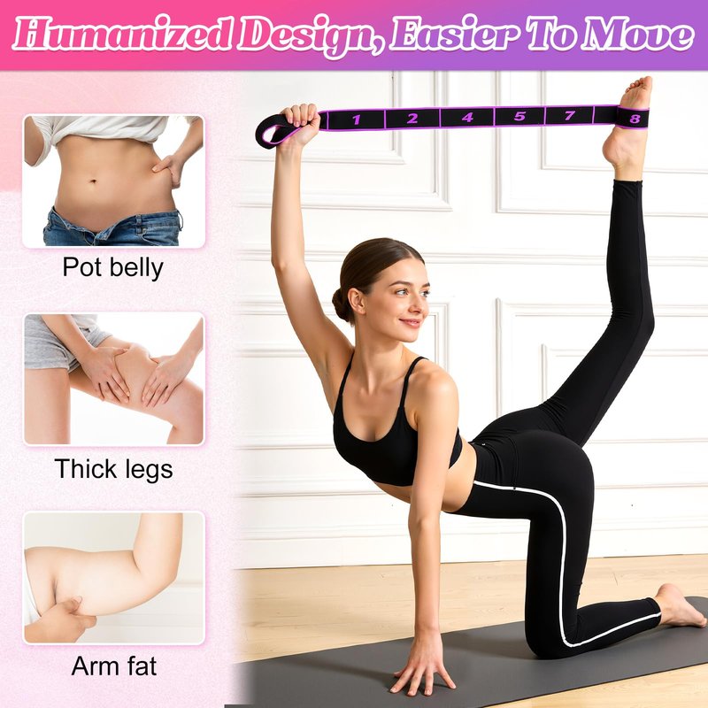 3PCS Fitness Resistance Bands with Handles,Resistance Bands with Handles, Fitness Resistance Band for Stretching and Yoga,Fashion Puller Exercise,Adjustable Bands for Full Body Stretching Shaping (A)