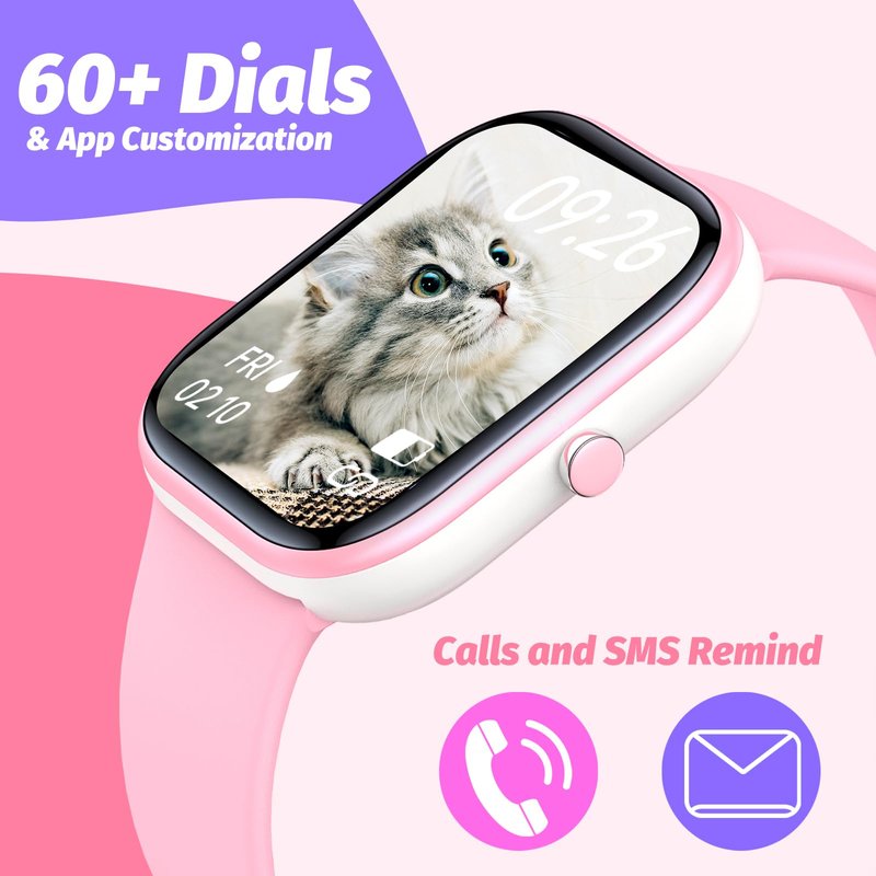 YOUSOKU Fitness Tracker Watch for Kids, IP68 Waterproof Kids Smart Watch with 1.5" DIY Dials 19 Sport Modes, Pedometers, Heart Rate, Sleep Monitor, Great Gift for Boys Girls Teens 6-14