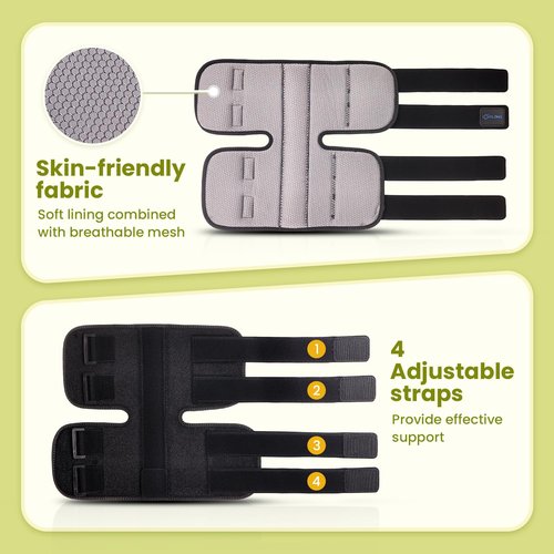 Cubital Tunnel Syndrome Elbow Brace Splint for Ulnar Nerve Entrapment, suitable for all day, with 3 interchangeable angle supports - M