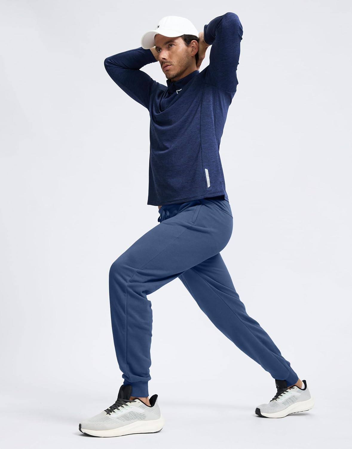 Skiennix Men's Cotton Fleece Joggers - Warm Athletic Sweatpants with Zipper Pockets | Winter Comfort