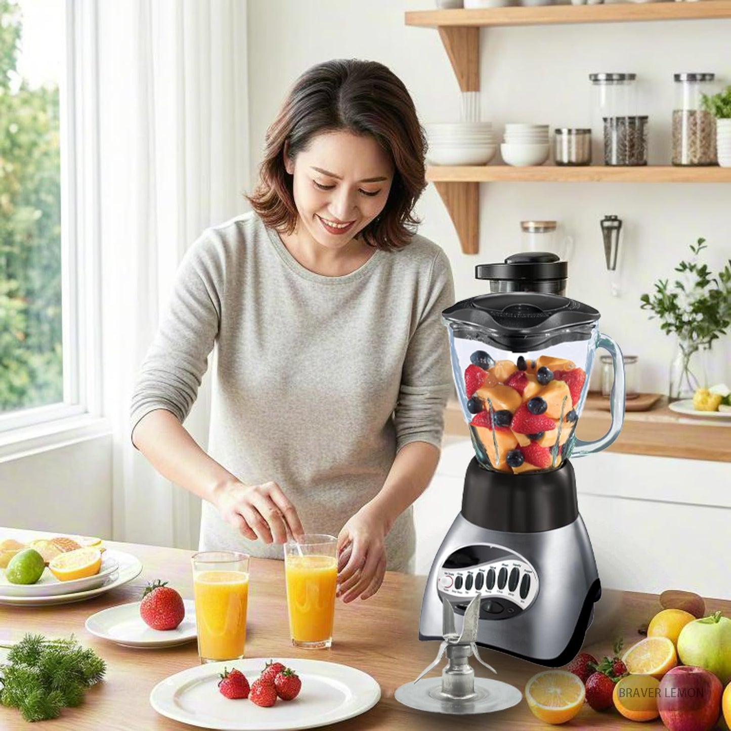 2 Pack for Oster Blender Replacement Parts Blender Ice Crusher Blade with 4 Rubber Sealing Gasket for Oster Osterizer 5-6 Cup Glass or Plastic Jars