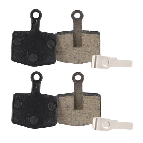 Bike Disc Brake Pads, Resin Semi-Metallic Disc Brake Pads, Cycling Organic Resin Disc Brake Pads for Urban Road, Rural Road Brake Pads Replacement (2)
