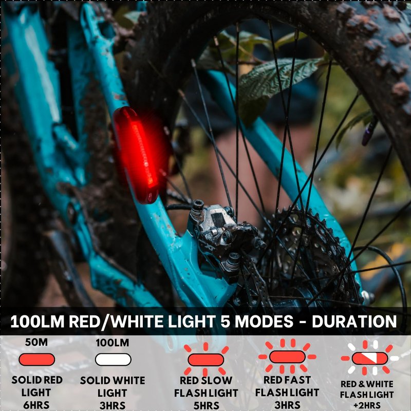 UWILE Ultra Bright Bike Lights for Night Riding Rechargeable Led for Bycicles Weather Resistant Multiple Modes. Tubular mounting MTB Road Cyclocross Ebike Mini Bike Scooter (350L Front Tail Set)