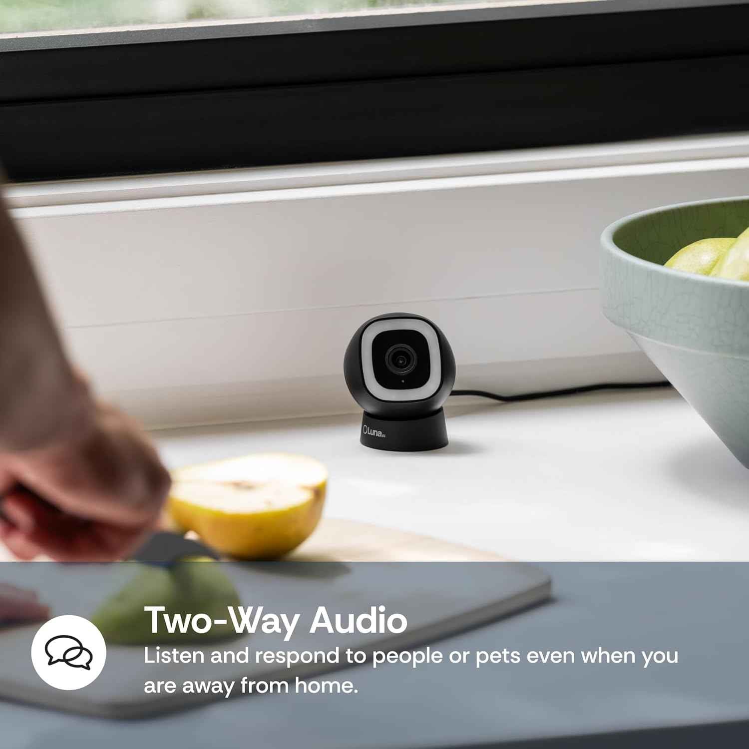2-Pack Luna 2K AI Home Security Cameras - Wi-Fi 6, Color Night Vision, Smart Alerts