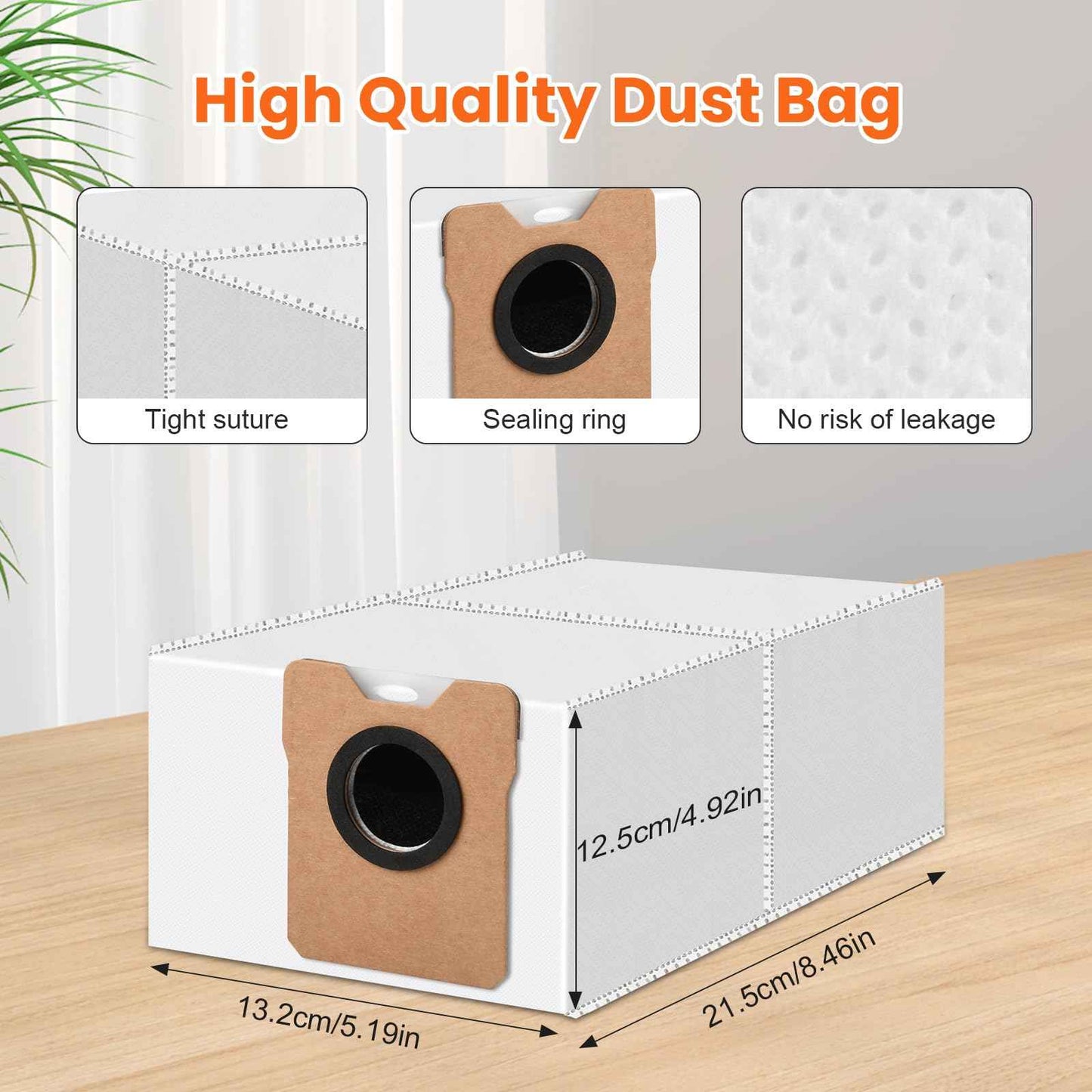 18 Pack C20 Dust Bags for eufy Omni C20 C10 Robot Vacuum Cleaner, 3.2L Large Capacity Vacuum Bags, Disposable Replacement Dust Bags