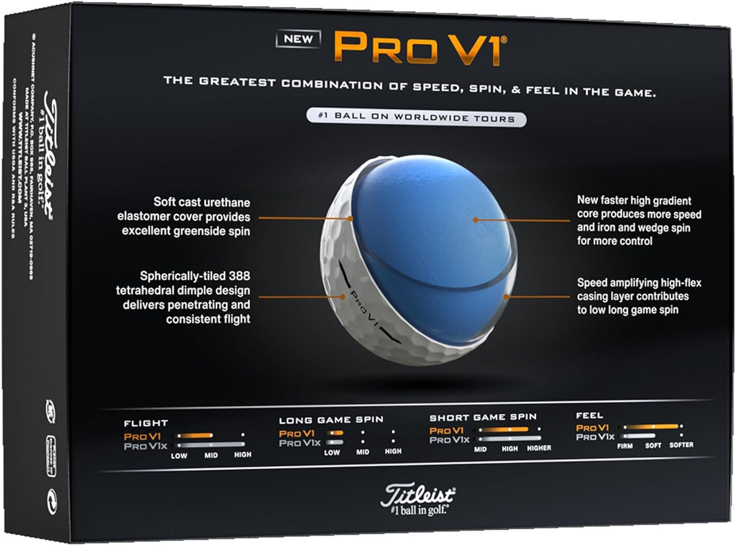 Titleist Pro V1 Golf Balls - Premium Performance & Control | 12 Count Pack