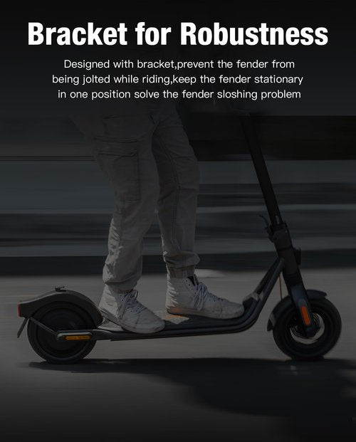 Scooter Rear Fender Assembly with Hook&Taillight Integrated Compatible with Ninebot by Segway F2 / F2 Pro / F2 Plus Kickscooter Rear Mudguard Support Bracket F2 Series Fender Original Accessories
