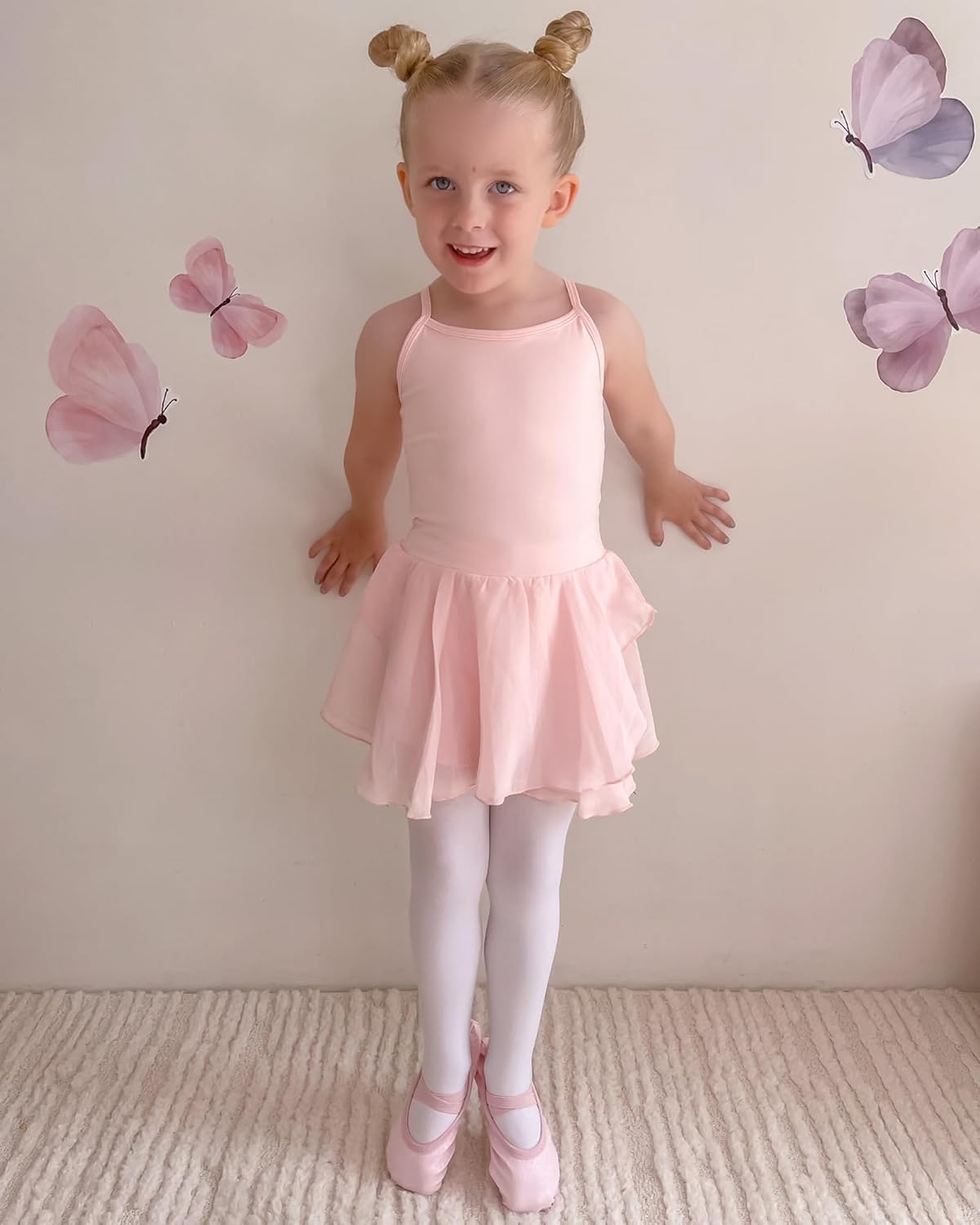 Stelle Ultra Soft Pro Dance Tights | Ballet Footed Tights for Girls - Toddler to Big Kid Sizes