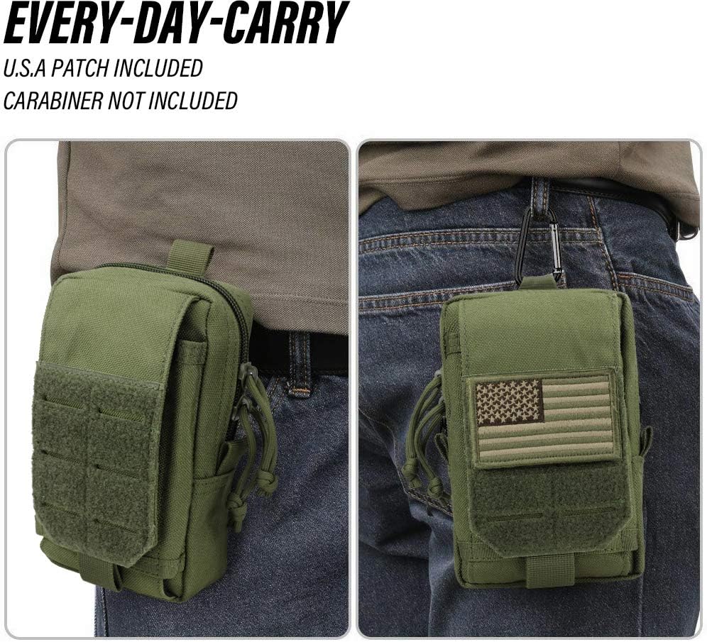 WYNEX Tactical EDC Pouch - Molle Utility Organizer for Phones & Gadgets | Versatile Waist Pack