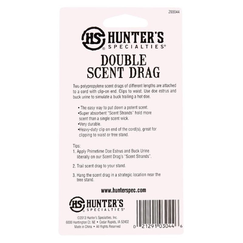 Hunters Specialties Scent Drag - Double Polypropylene Scent Drag Attractant Applicators Hunting Accessories (Scent Not Included)