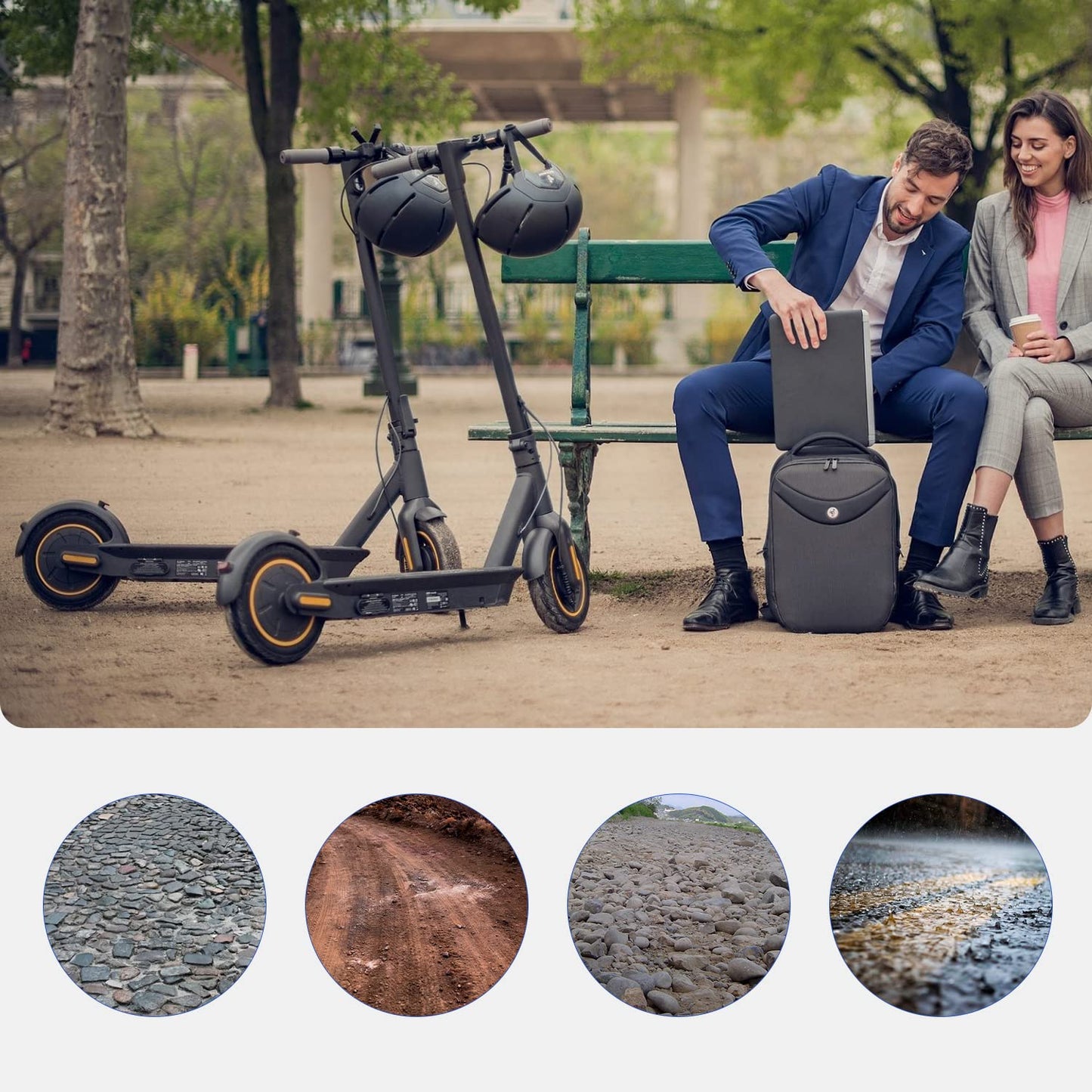 ulip 60/70-6.5 Scooter Tires with Inner Tube Pneumatic 10 Inch Tire Replacement Straight Vavle for Ninebot Max G30 G30D G30LP (2 Tires and 2 inner tubes)