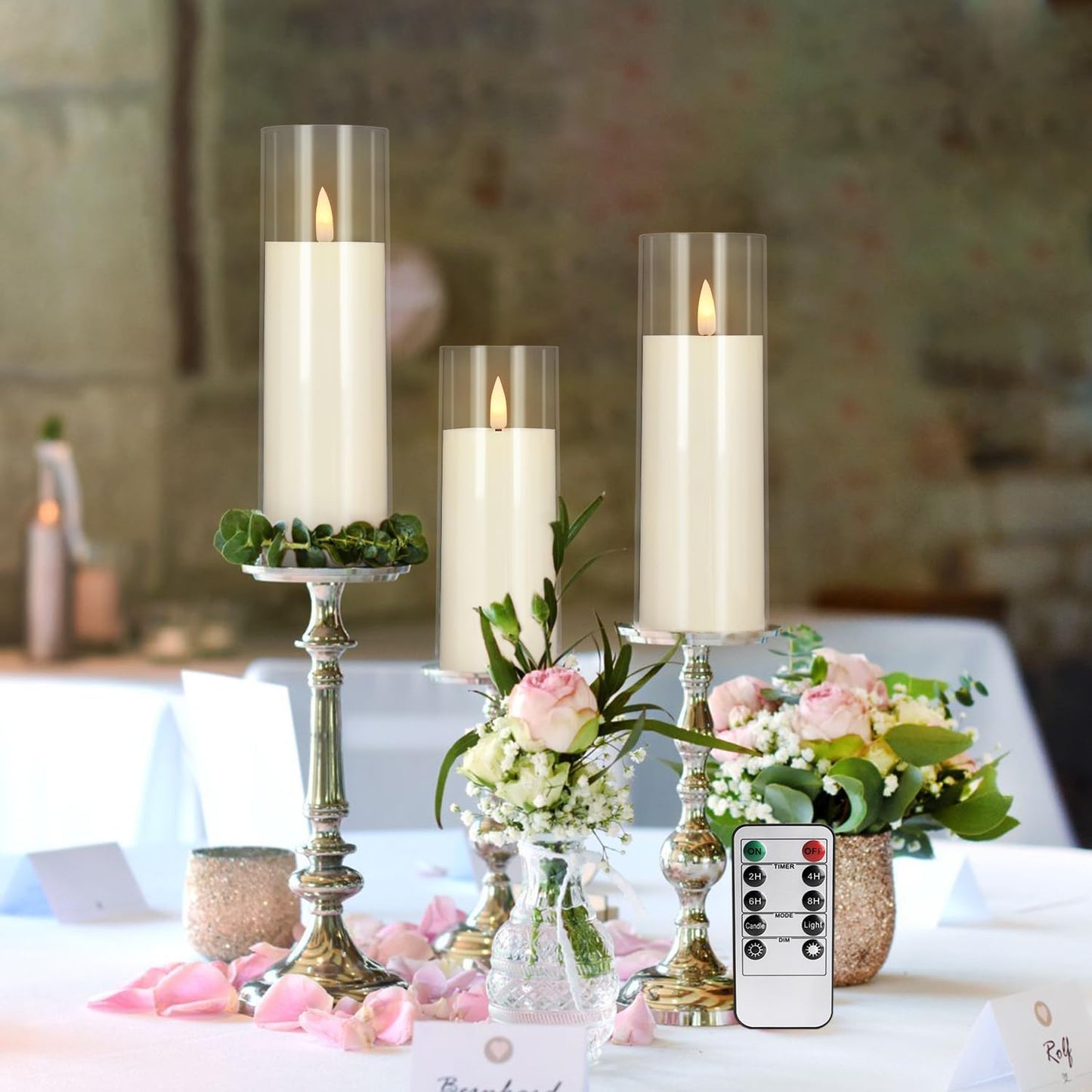 24-Piece Waterproof LED Flameless Candle Set with Remote & Timer - Perfect for Halloween & Weddings