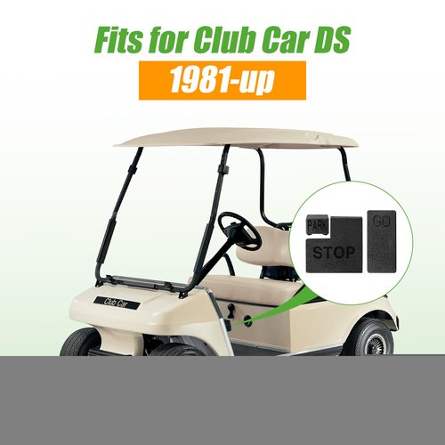 Golf Cart Accelerator Pedal Pad, Brake Pedal Pad, Parking/Hill Brake Pad Set, Club Car DS 1981-up Gas and Electric