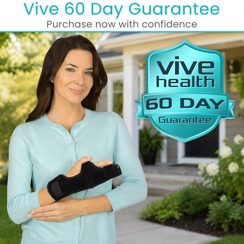 Vive Boxer Finger Splint Brace- Supports Pinky, Ring, Middle Metacarpals and Knuckles - Right or Left Adjustable Hand Brace - Straightening for Trigger Finger, Injury, Fracture, Broken, Tendonitis (7.75 Inch)