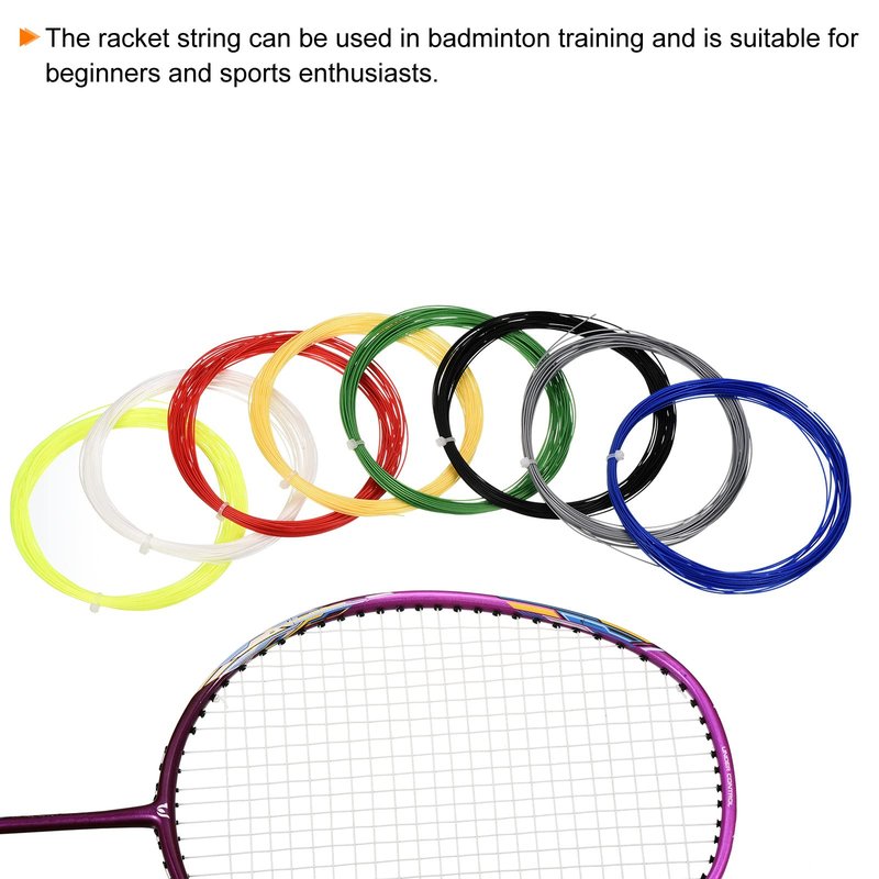 PATIKIL 10M x 0.75mm Badminton Racket String, 2 Pack High Flexibility Nylon String Replacement Thread Line Badminton Repair Accessory, Red
