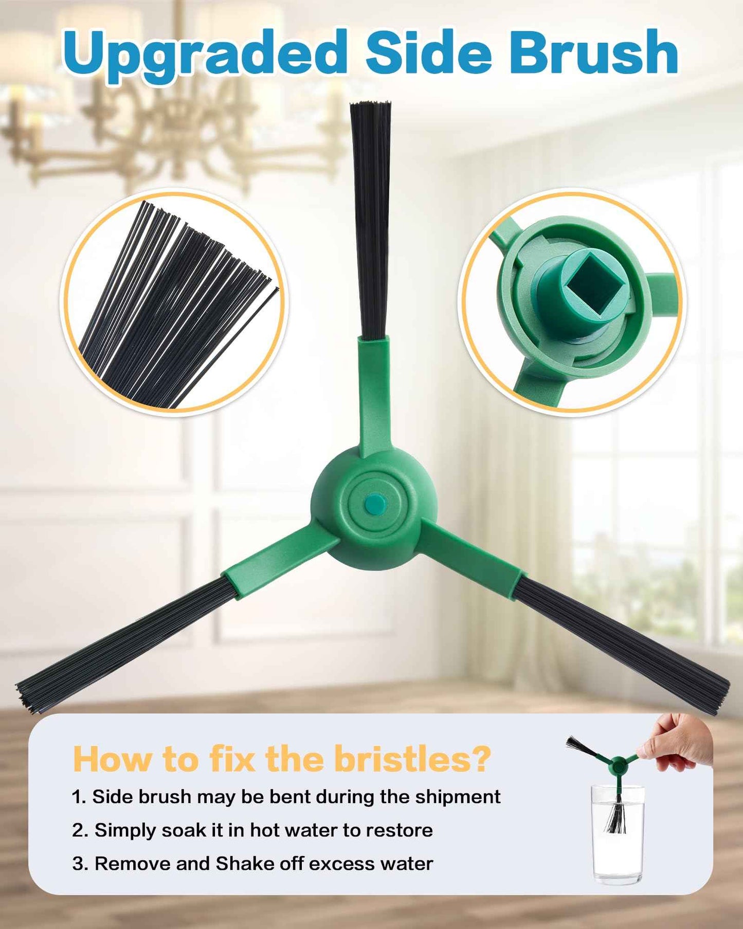 Replacement Parts for iRobot Roomba Q0120 Q0110 Combo Essential Y0140 Y0112 Y0110 Robot 104 105, 15 Pack Quality Accessories for Better Cleaning Performance