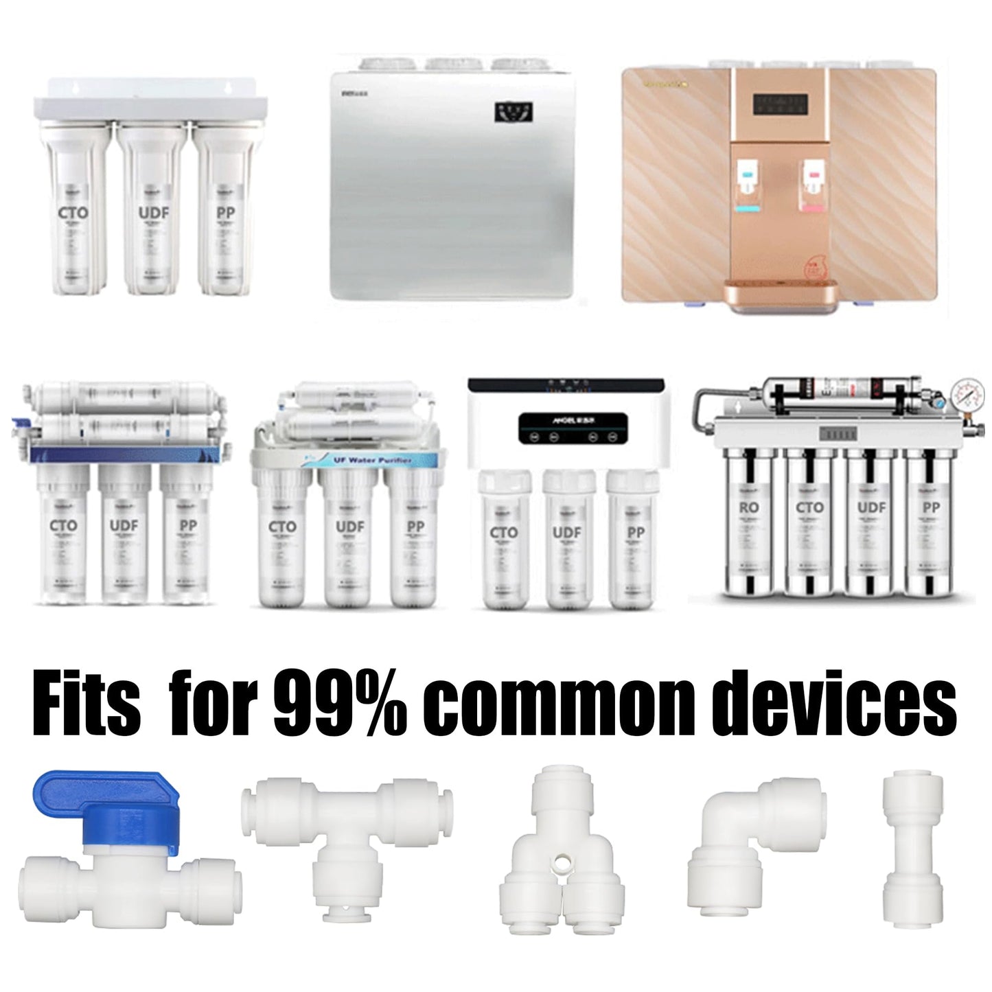 Water Line Kit, Lifevant 1/4” O.D. Water Tubing 32.8FT for R.O. System and ice Maker with 12-PCS Quick Connect and Tubing Cutter