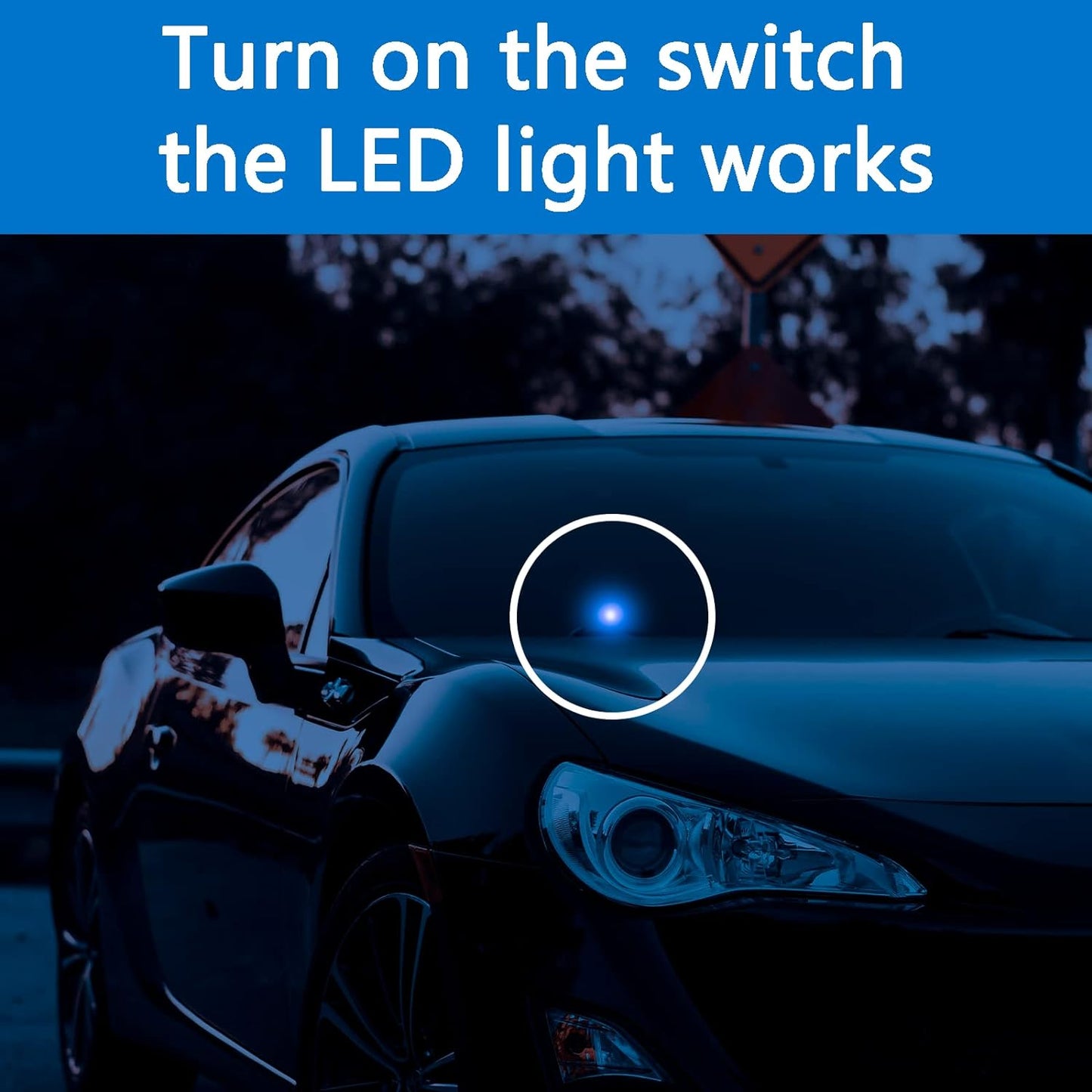 Fake Car Alarm, Dummy Car Alarm,(Batteries Included) Red LED Light Simulate Imitation Security System, Warning Anti-Theft Flash Blinking Lamp,Blue Light (Blue Light-1 Pack)