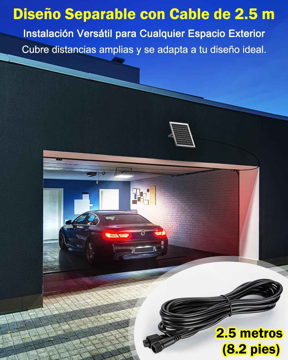 3000LM Solar Security Flood Light with Remote Control - IP65 Waterproof, Auto On/Off Dusk to Dawn, 10000mAh Battery for Outdoor Wall, Porch, Shed, Barn