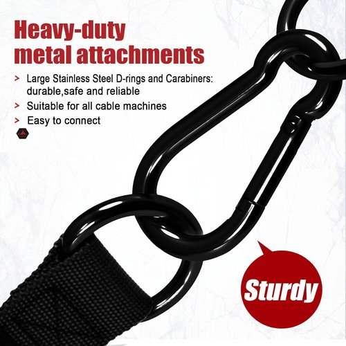 Heavy Duty Gym Workout Handle Attachments - Anti-Slip Rubber Grips for Cable Machines & Fitness Equipment
