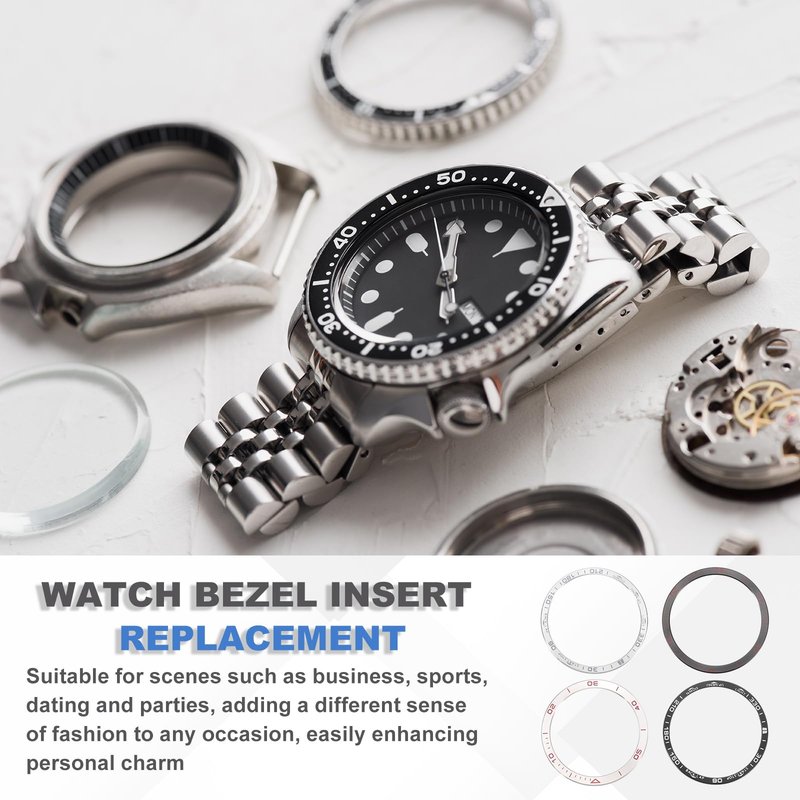 PATIKIL Watch Bezel Insert 47mm, Steel Watch Bezel Ring Adhesive Anti Scratch Bumper Cover Wristwatch Loop Frame Protective Case for Garmin for Fenix 8 Amoled Display, Silver/Gray