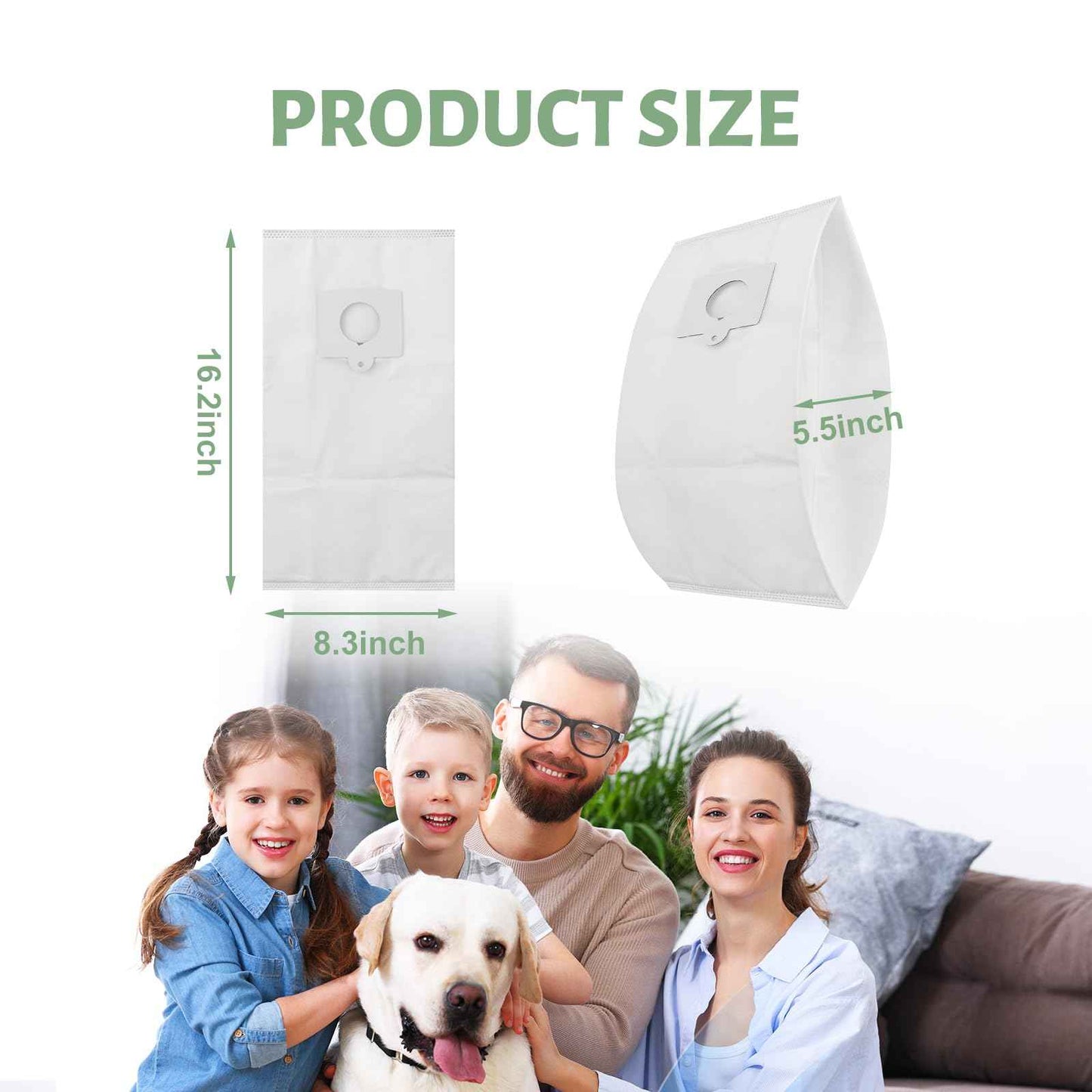 10 Pack 53292 Type Q/C HEPA Cloth Replacement for Kenmore Canister Vacuum 5055, 50557, 50558, 20-53292, 53291, 200 series, 400 series, 600 series, 700 series, 800 series Canister Vacuums Cleaner