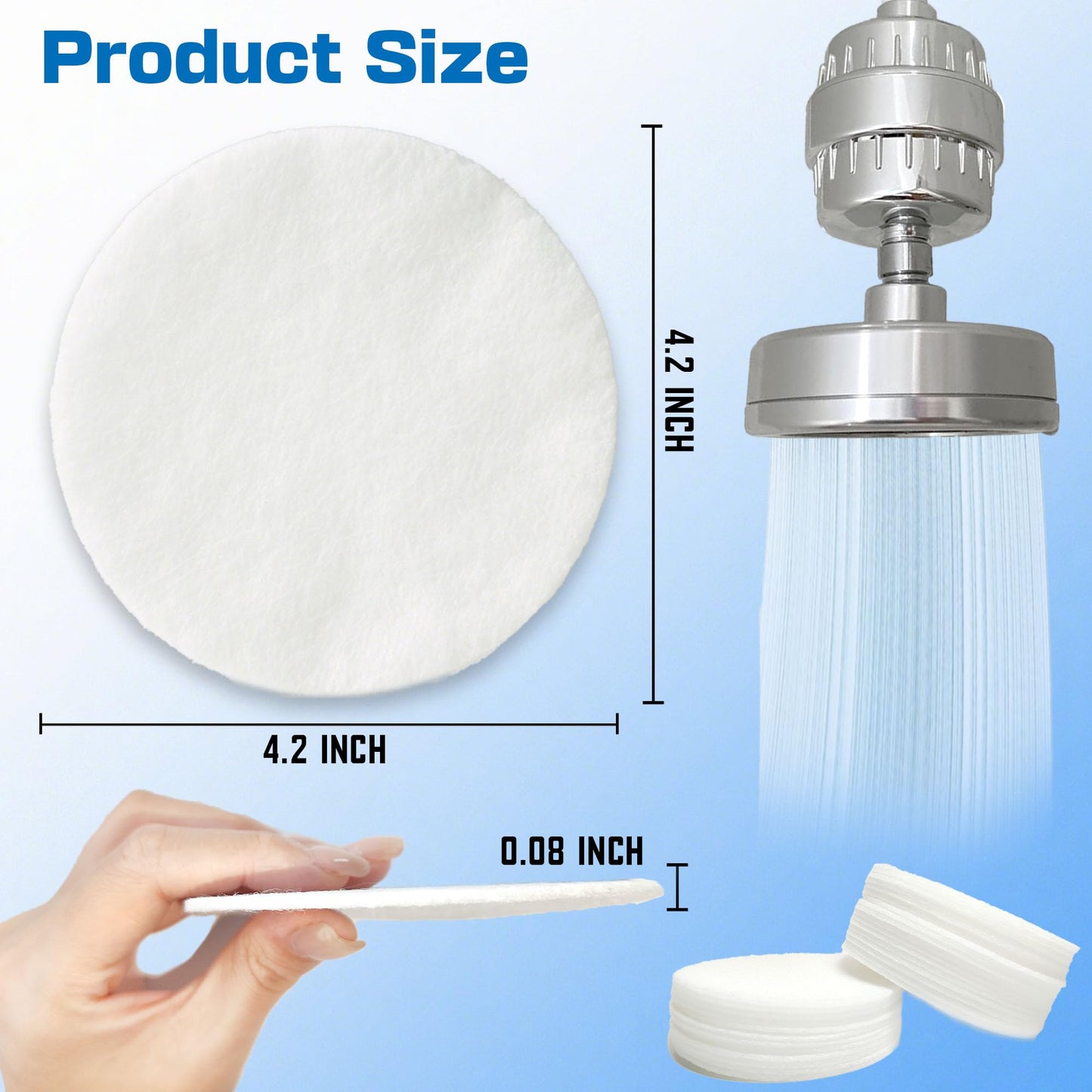 xcivi 30 PCS Filtered Shower Head Sediment Pads Compatible with AquaHomeGroup Filtered Shower Head, Protect Your Skin & Hair From Rust, Dust, Sand And Other Impurities In Your Water