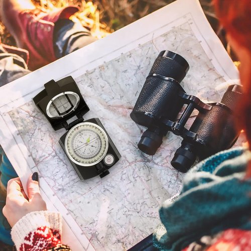INMAKER Luminous Compass - Essential Hiking Tool with Survival Whistle | Perfect Gift for Kids