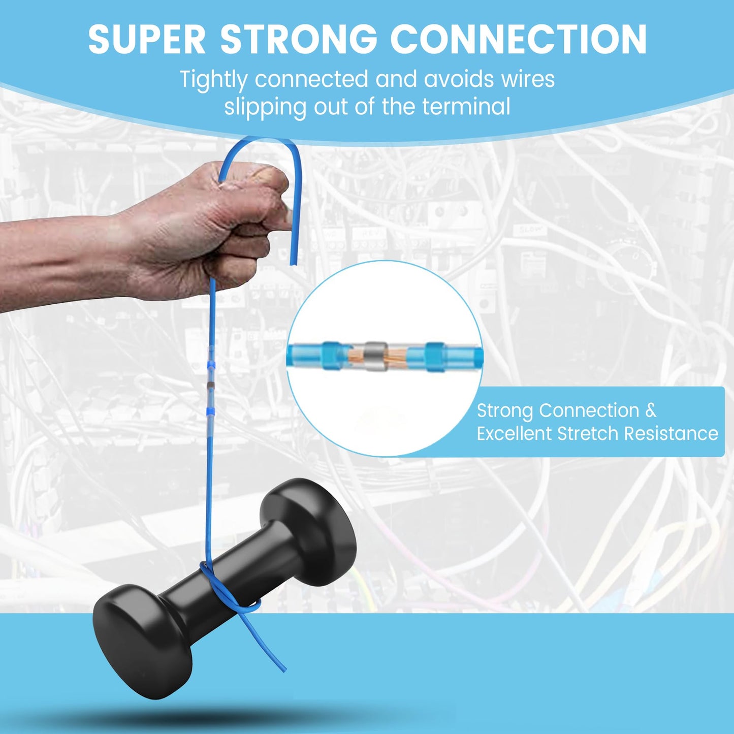 5 Sizes, 180 Pieces - Heat Shrink Butt Connectors, Solder Seal, Waterproof Self Shrink Electrical Connector Kit- for Wiring, Soldering, Marine, Automotive