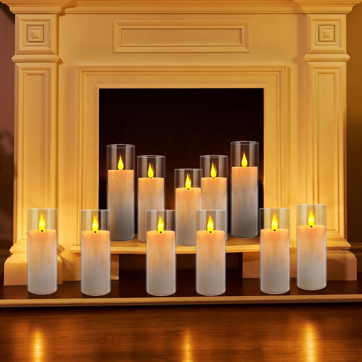 24-Pack Waterproof Flameless LED Candles with Remote & Timer – 4", 5", 6" Sizes for Halloween & Weddings