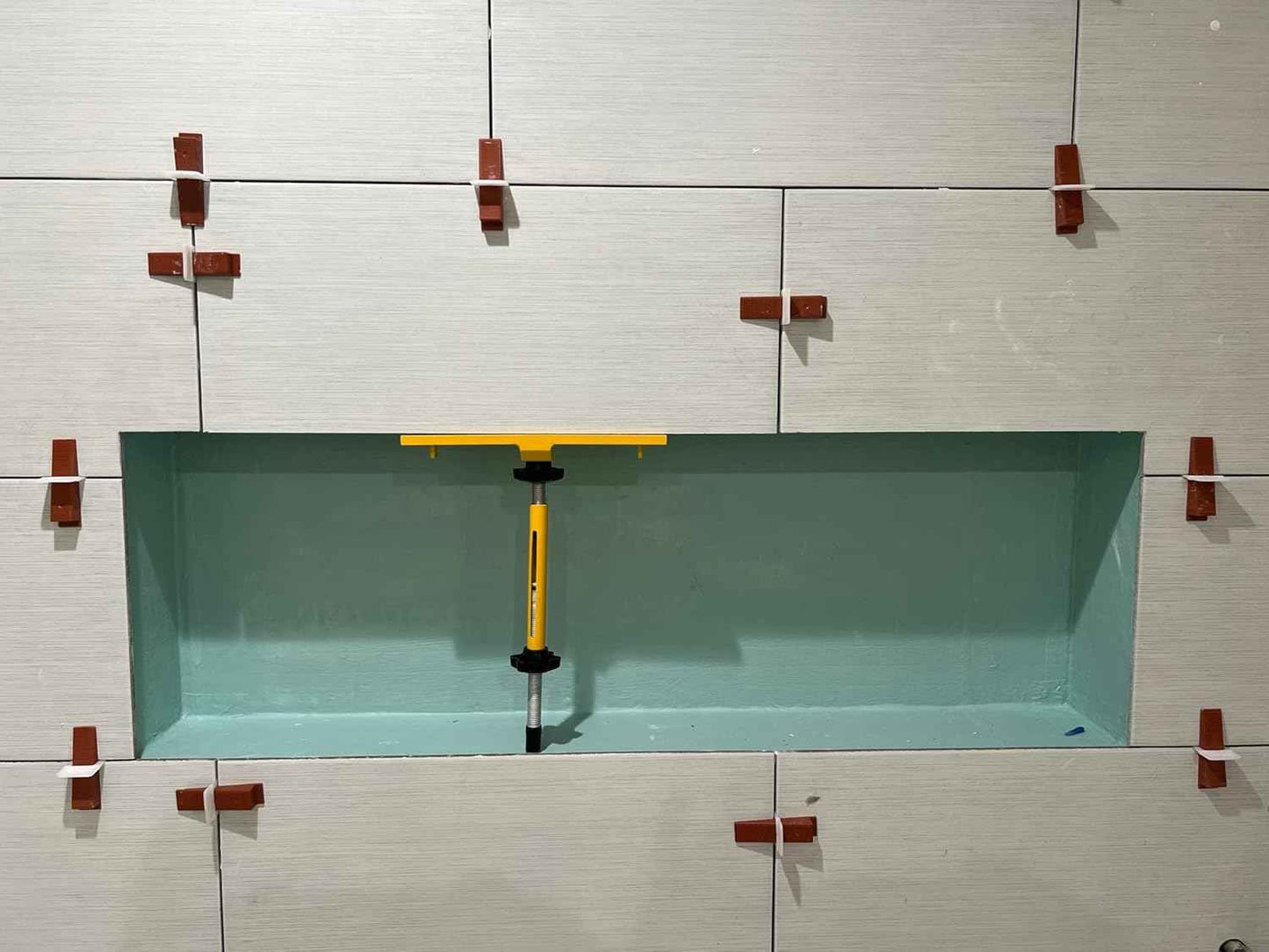 Planum Tile Niche Supporter Kit – Aluminum Shower Niche Tiling Tool for Ceramic & Porcelain Shelves