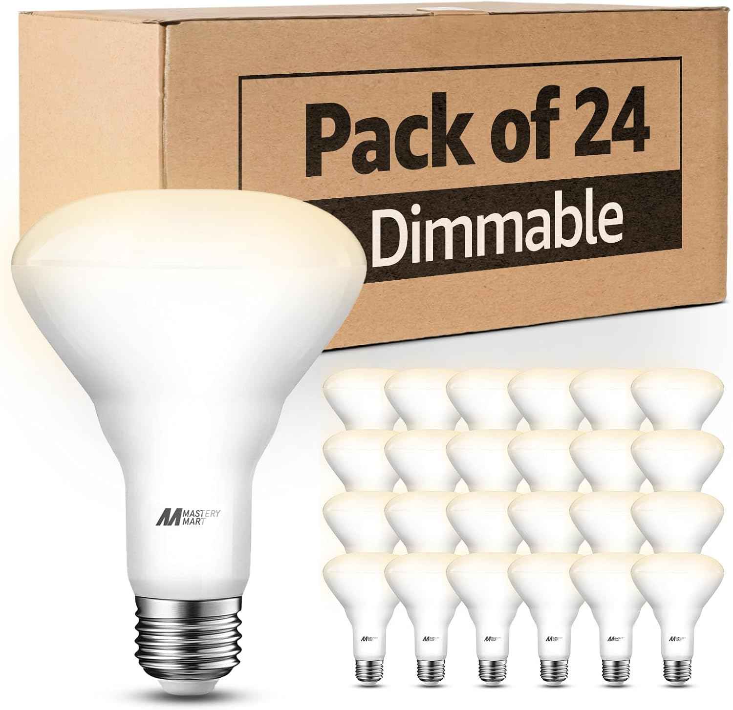 BR30 LED Bulbs 36-Pack - 65W Equivalent, 5000K Daylight, Dimmable, Flicker-Free, Energy Efficient E26 Base