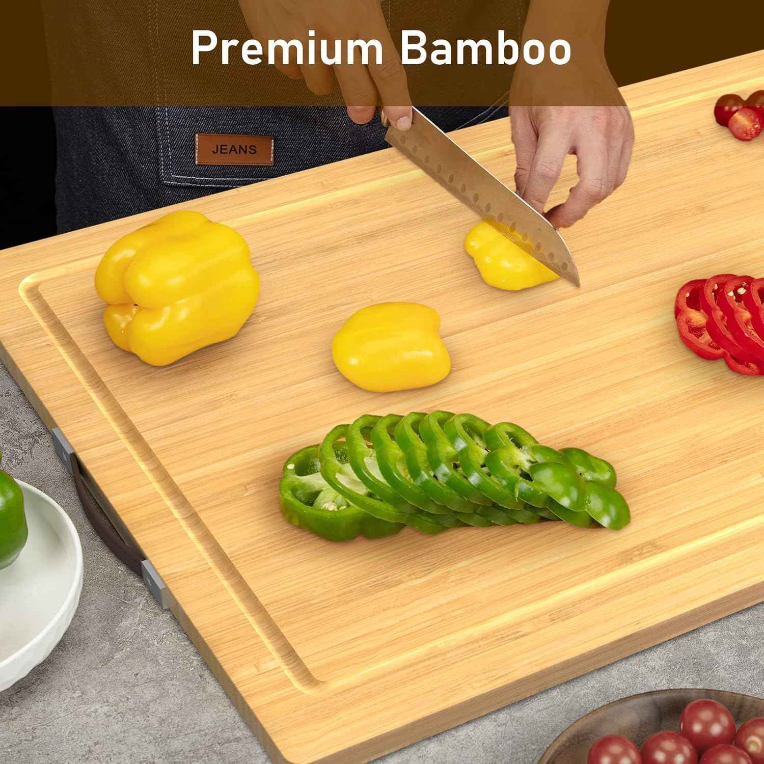 Bamboo Stove Cover for Electric & Gas Stoves - Noodle Board Topper for RV Cooking