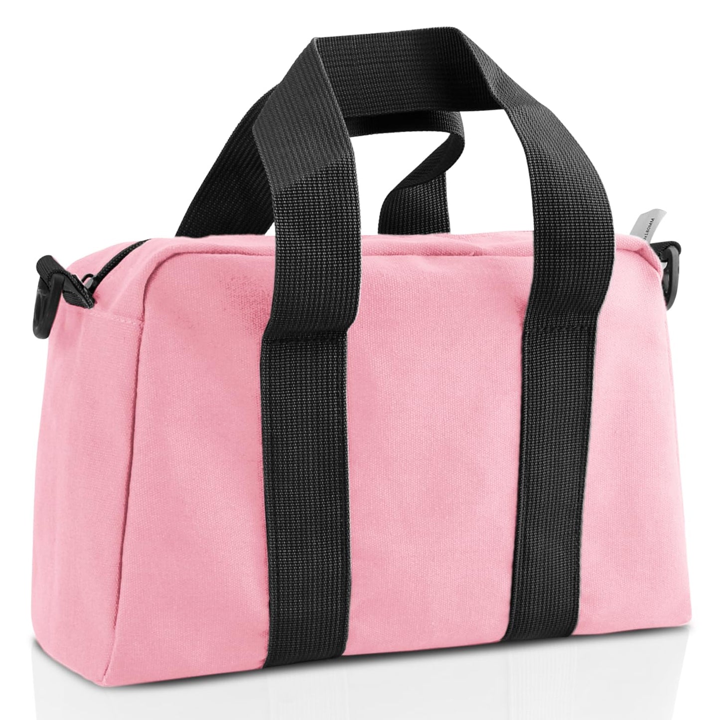 Small Tool Bag, Canvas Tool Storage Bag, Large Capacity Multipurpose Zipper Soft Tote Organizer Pouch for Electrician, Plumbing, Gardening,Tools Bags for Men (Pink, 13 Inch)