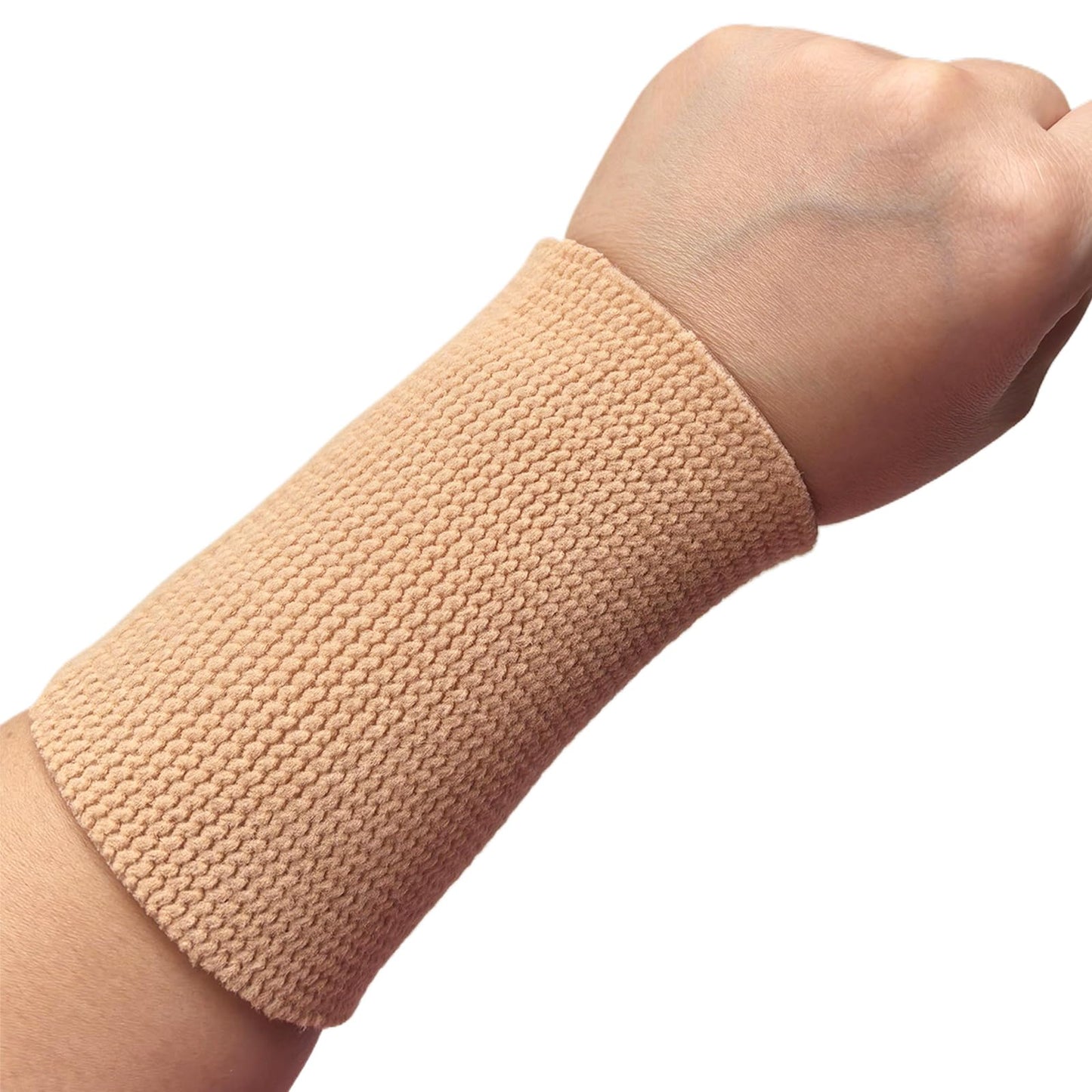 Ankle Gel Sleeves with Cushion Support Elastic Sleeves for Ice Skating, Hockey, Hiking Nude Color Non-Slip 1 Pair