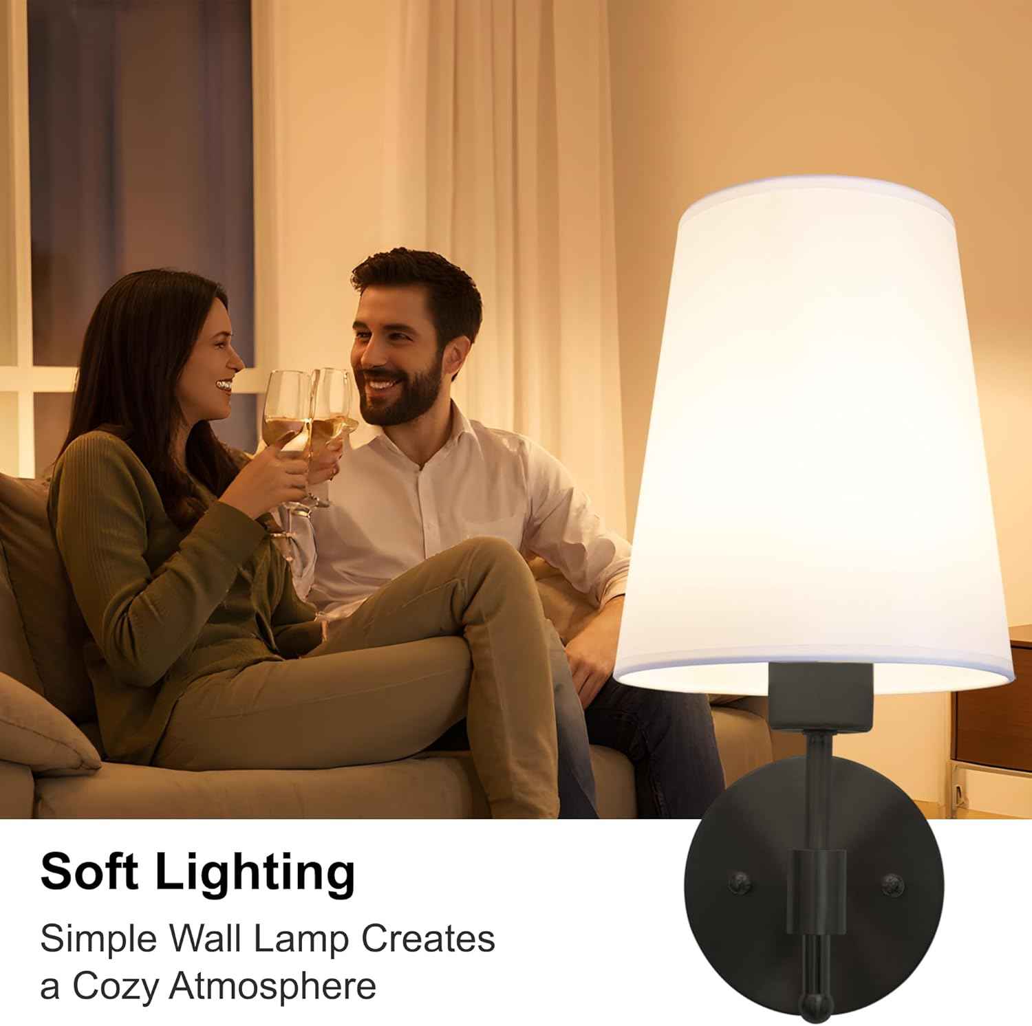 Rechargeable Gold Battery Operated Wall Sconces Set of 2 with Remote & RGB Bulbs